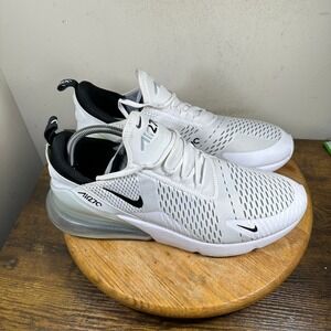 Nike Air Max 270 Men's White Black Athletic Running Shoes AH8050-100 Size 14